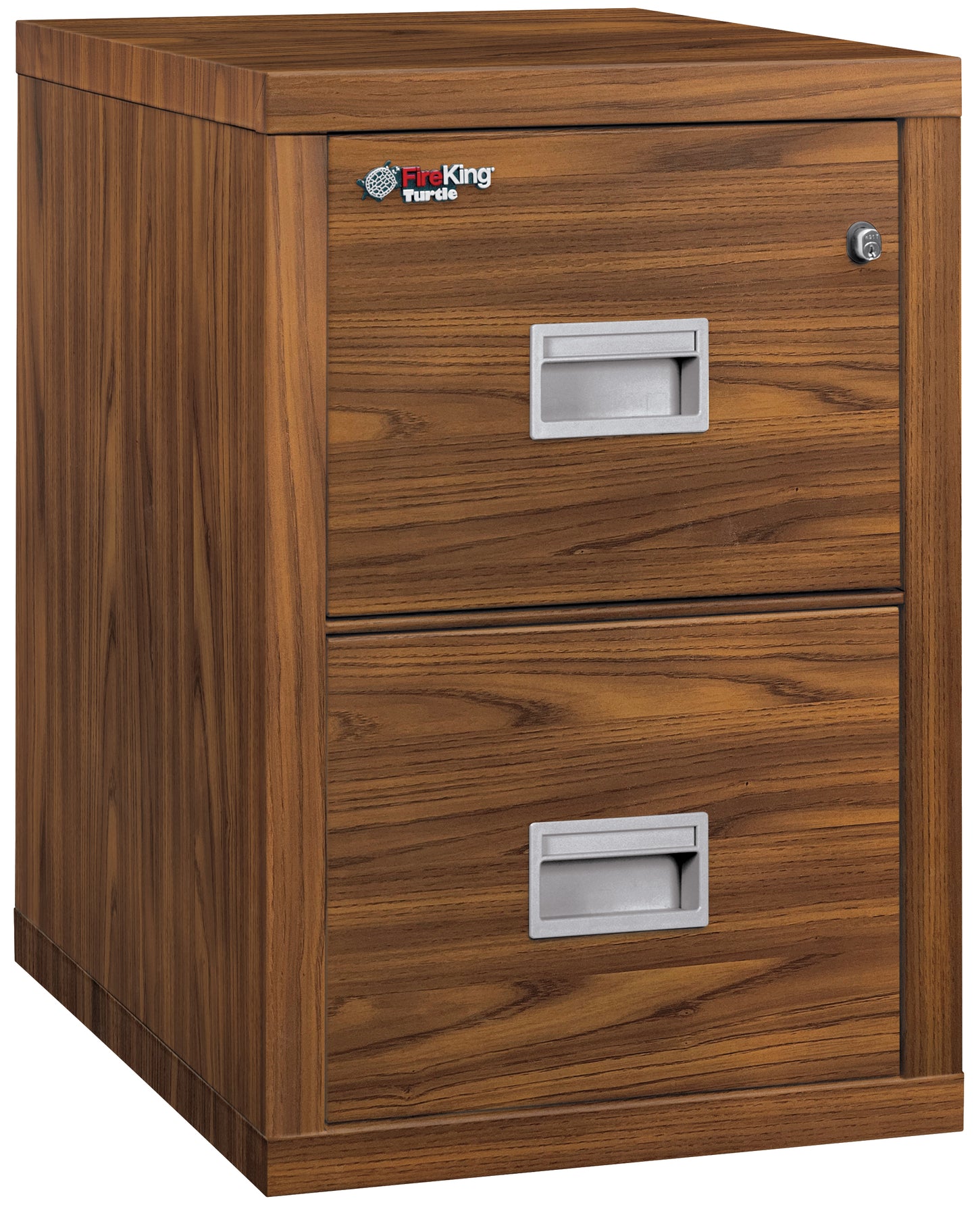 FireKing Fire Rated 2 Drawer 22" Depth Letter/Legal File Cabinet - Light Chestnut