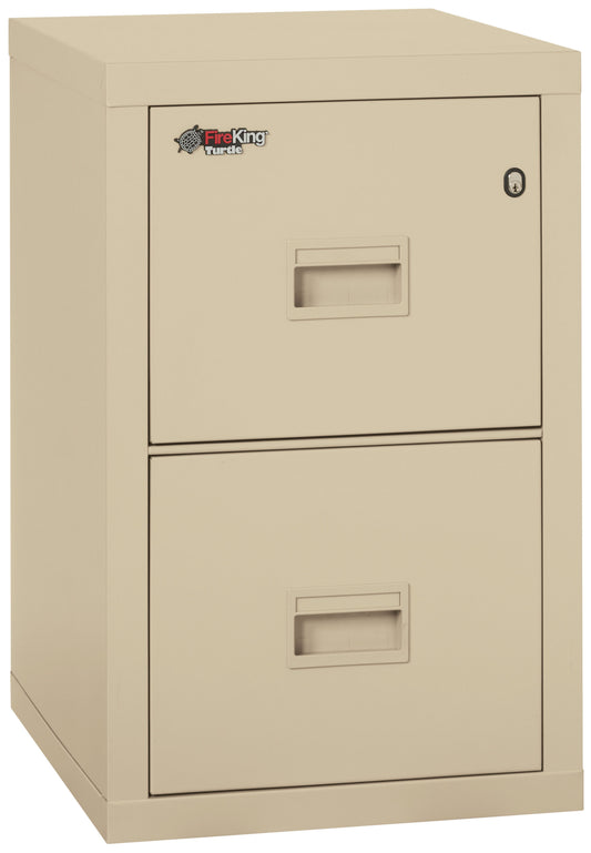 FireKing Fire Rated 2 Drawer 22" Depth Letter/Legal File Cabinet - Parchment