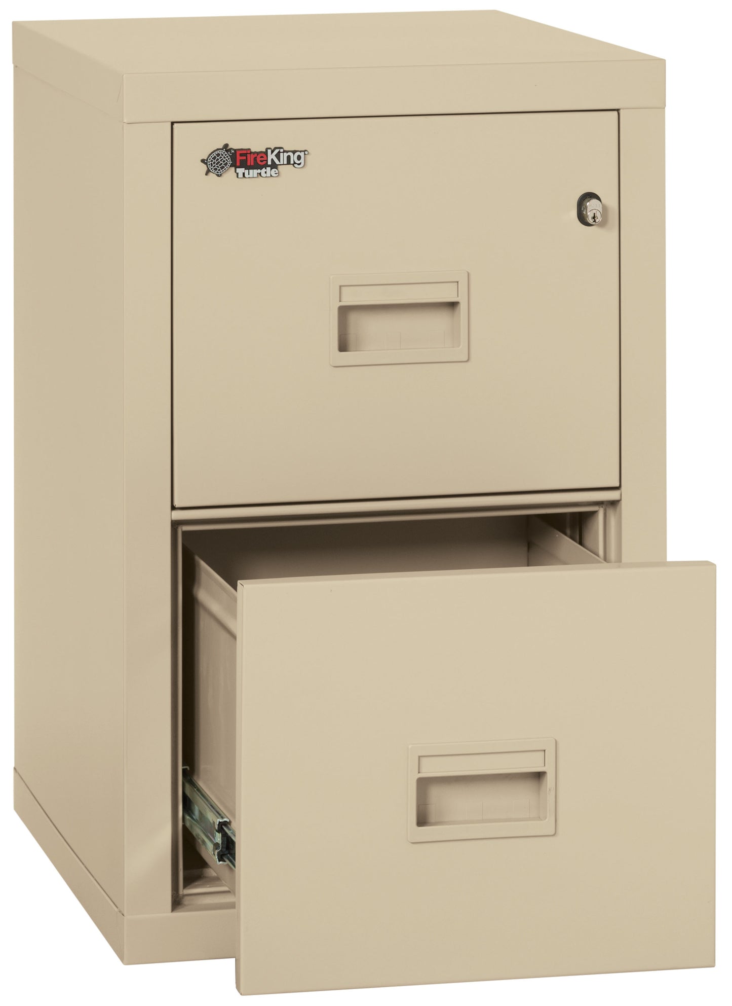 FireKing Fire Rated 2 Drawer 22" Depth Letter/Legal File Cabinet - Parchment