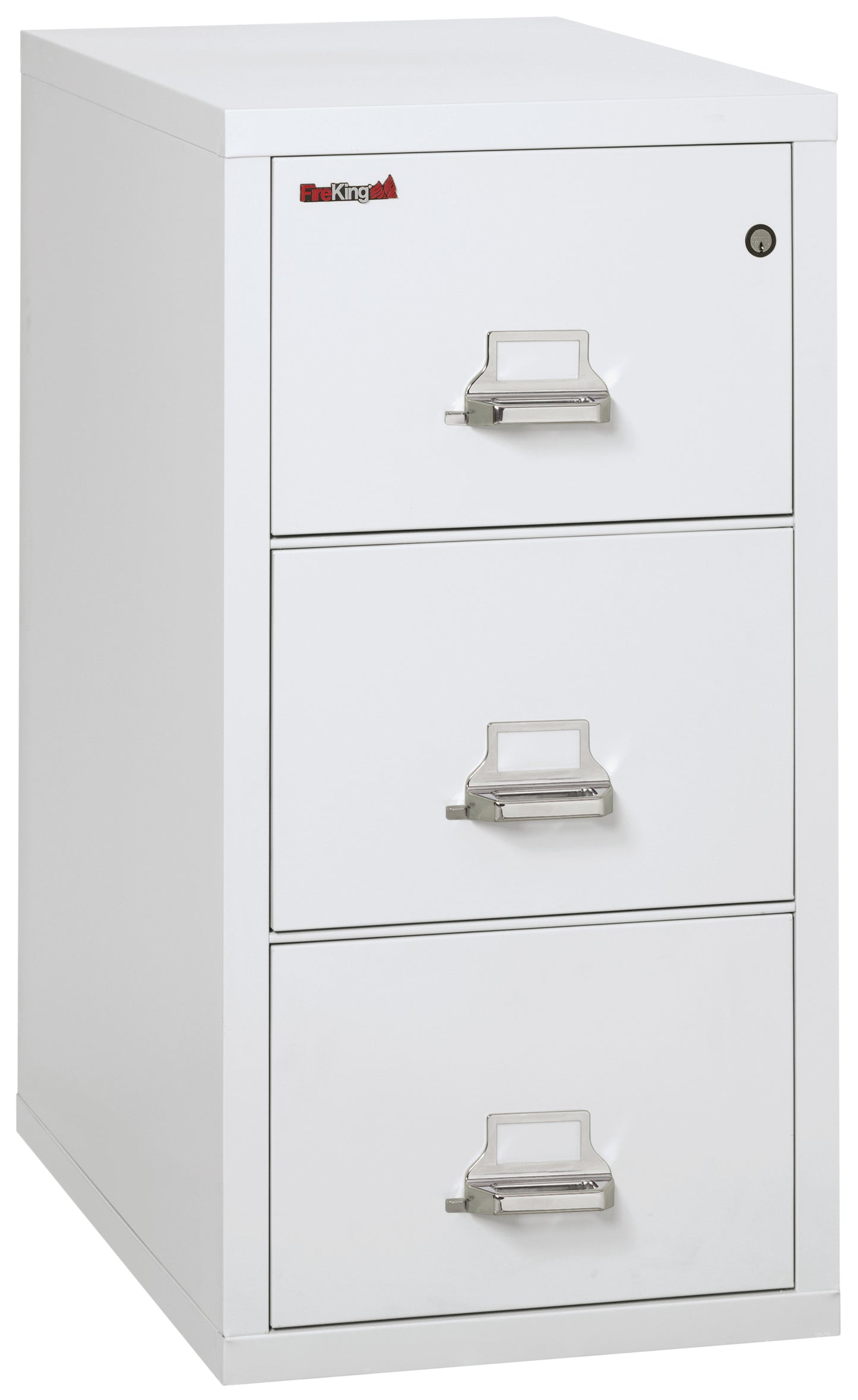 FireKing 1 Hour Fire Resistant File Cabinet - 3 Drawer Letter 31" Depth - Arctic White