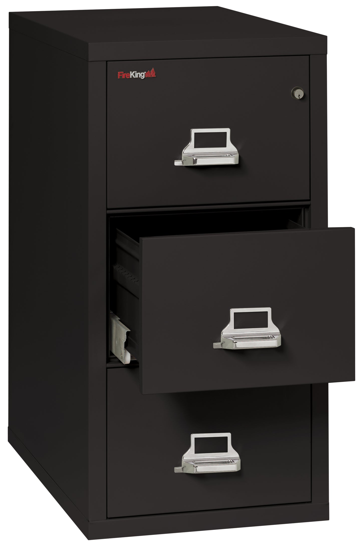 FireKing 1 Hour Fire Resistant File Cabinet - 3 Drawer Letter 31" Depth - Black