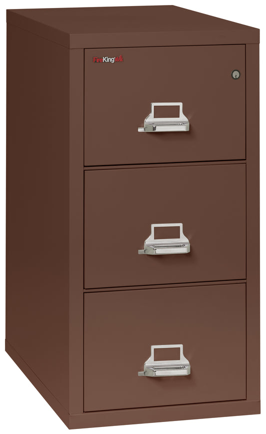 FireKing 1 Hour Fire Resistant File Cabinet - 3 Drawer Letter 31" Depth - Brown