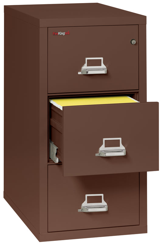 FireKing 1 Hour Fire Resistant File Cabinet - 3 Drawer Letter 31" Depth - Brown