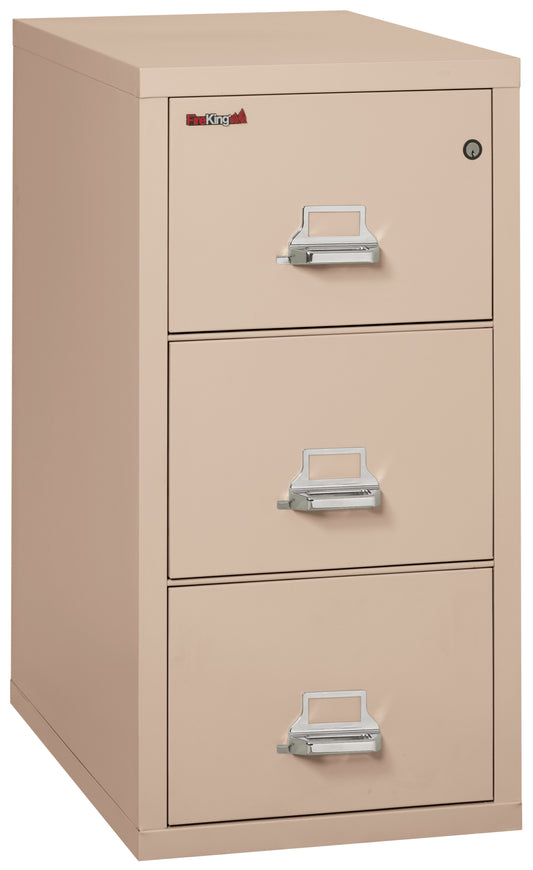 FireKing 1 Hour Fire Resistant File Cabinet - 3 Drawer Letter 31" Depth - Champagne