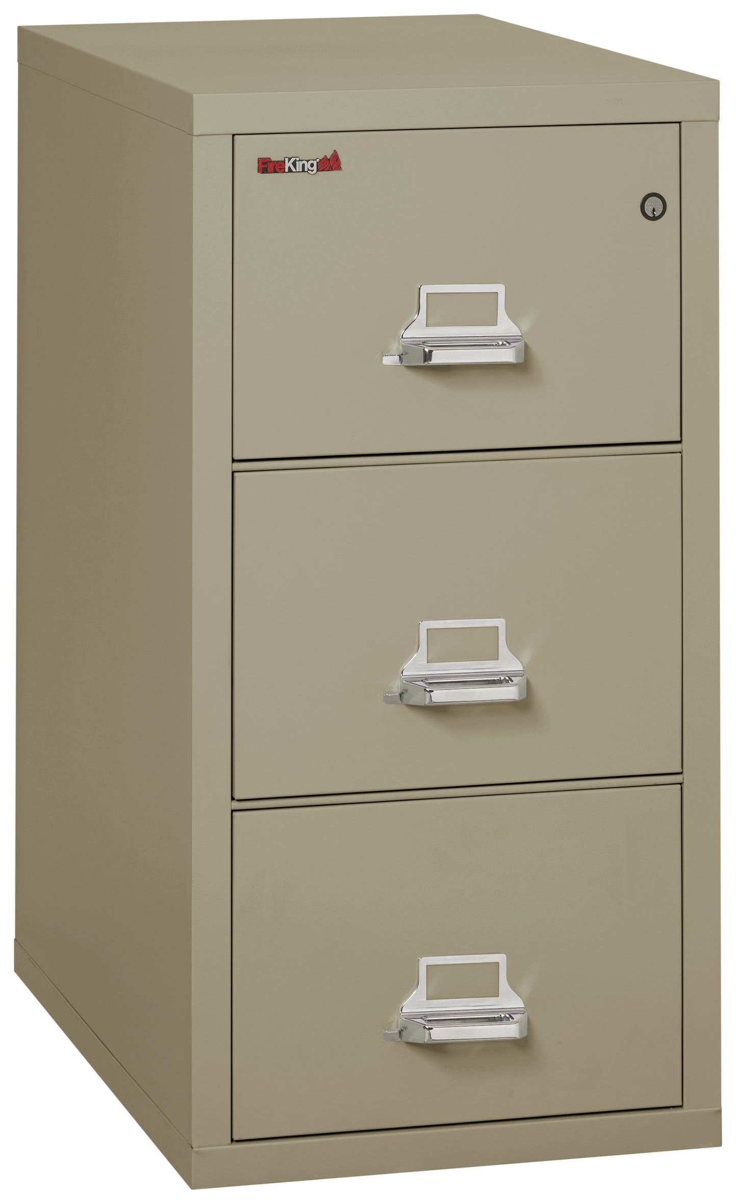 FireKing 1 Hour Fire Resistant File Cabinet - 3 Drawer Letter 31" Depth - Pewter