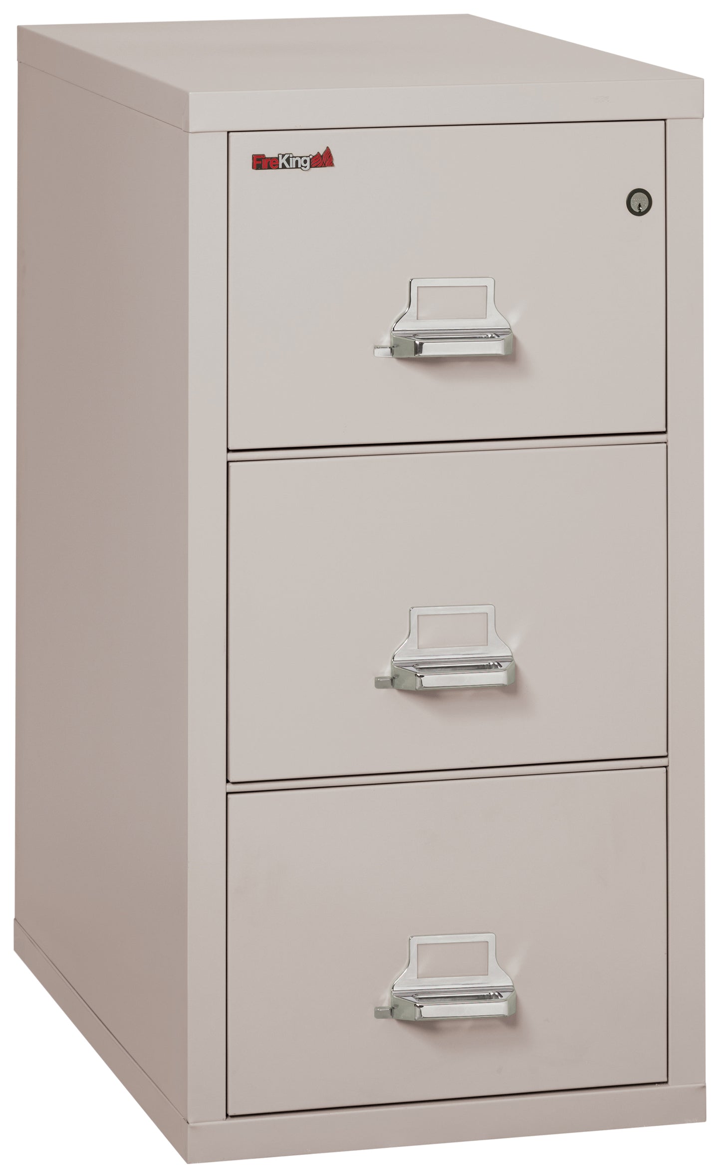 FireKing 1 Hour Fire Resistant File Cabinet - 3 Drawer Letter 31" Depth - Platinum