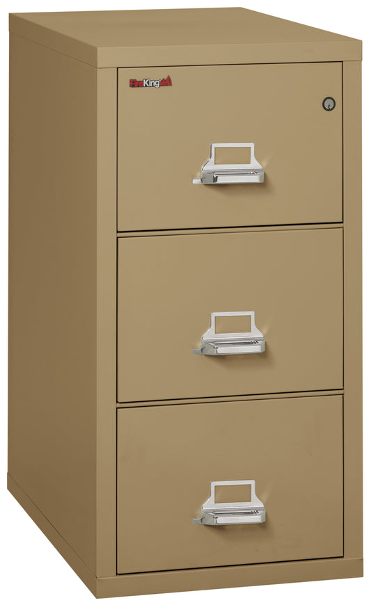 FireKing 1 Hour Fire Resistant File Cabinet - 3 Drawer Letter 31" Depth - Sand