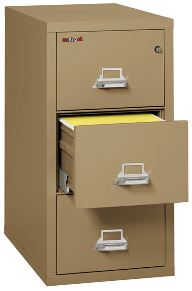 FireKing 1 Hour Fire Resistant File Cabinet - 3 Drawer Letter 31 Depth - Sand