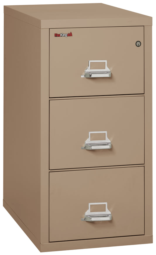 FireKing 1 Hour Fire Resistant File Cabinet - 3 Drawer Letter 31" Depth - Taupe