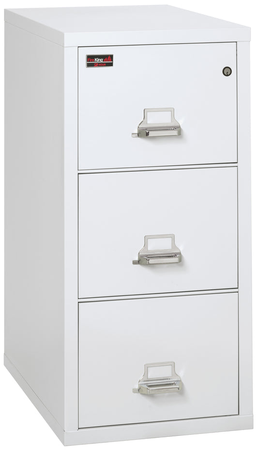 FireKing 2 Hour Fire Resistant File Cabinet - 3 Drawer Letter 31" Depth - Arctic White