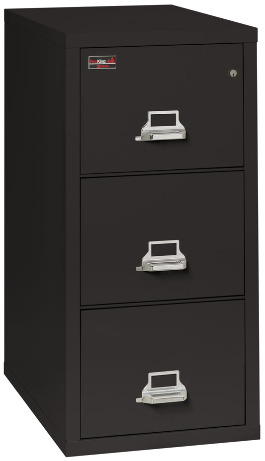 FireKing 2 Hour Fire Resistant File Cabinet - 3 Drawer Letter 31" Depth - Black