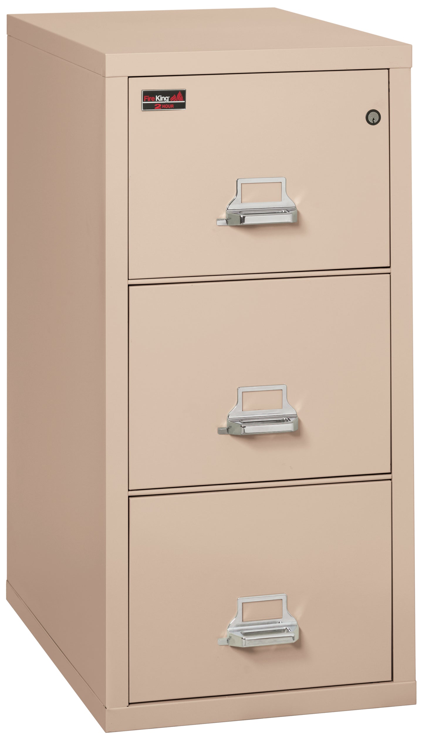 FireKing 2 Hour Fire Resistant File Cabinet - 3 Drawer Letter 31" Depth - Champagne