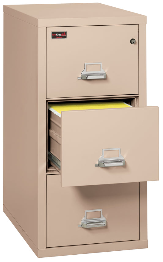 FireKing 2 Hour Fire Resistant File Cabinet - 3 Drawer Letter 31" Depth - Champagne