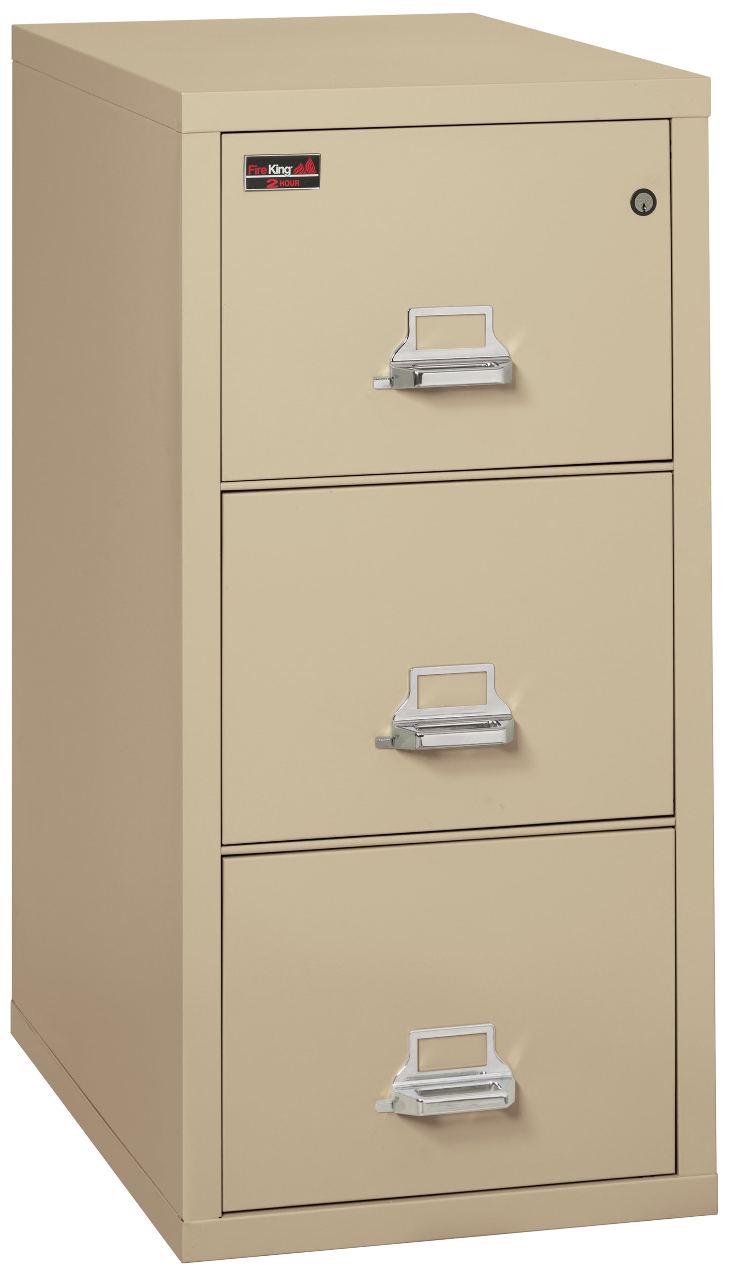 FireKing 2 Hour Fire Resistant File Cabinet - 3 Drawer Letter 31" Depth - Parchment