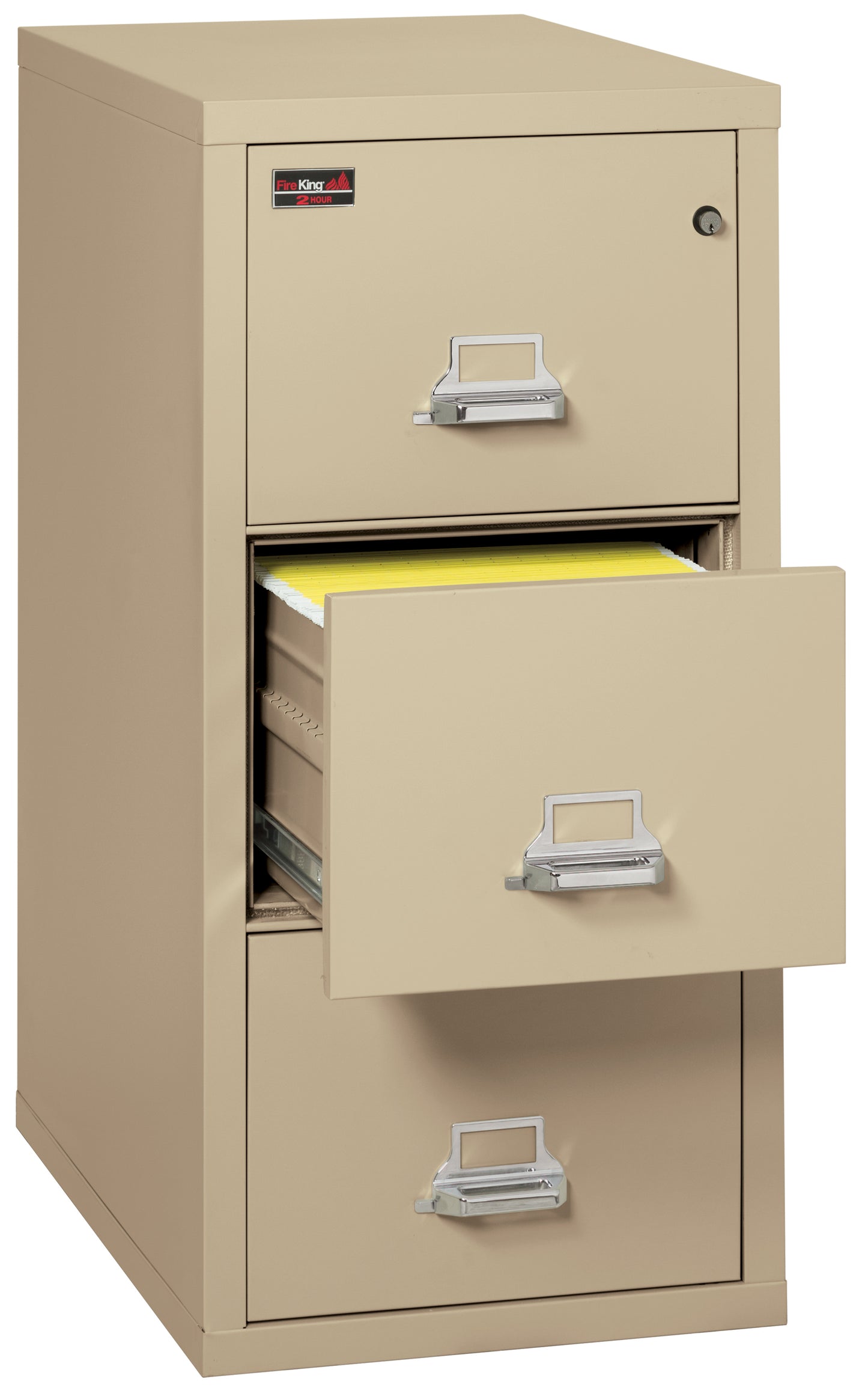 FireKing 2 Hour Fire Resistant File Cabinet - 3 Drawer Letter 31" Depth - Parchment