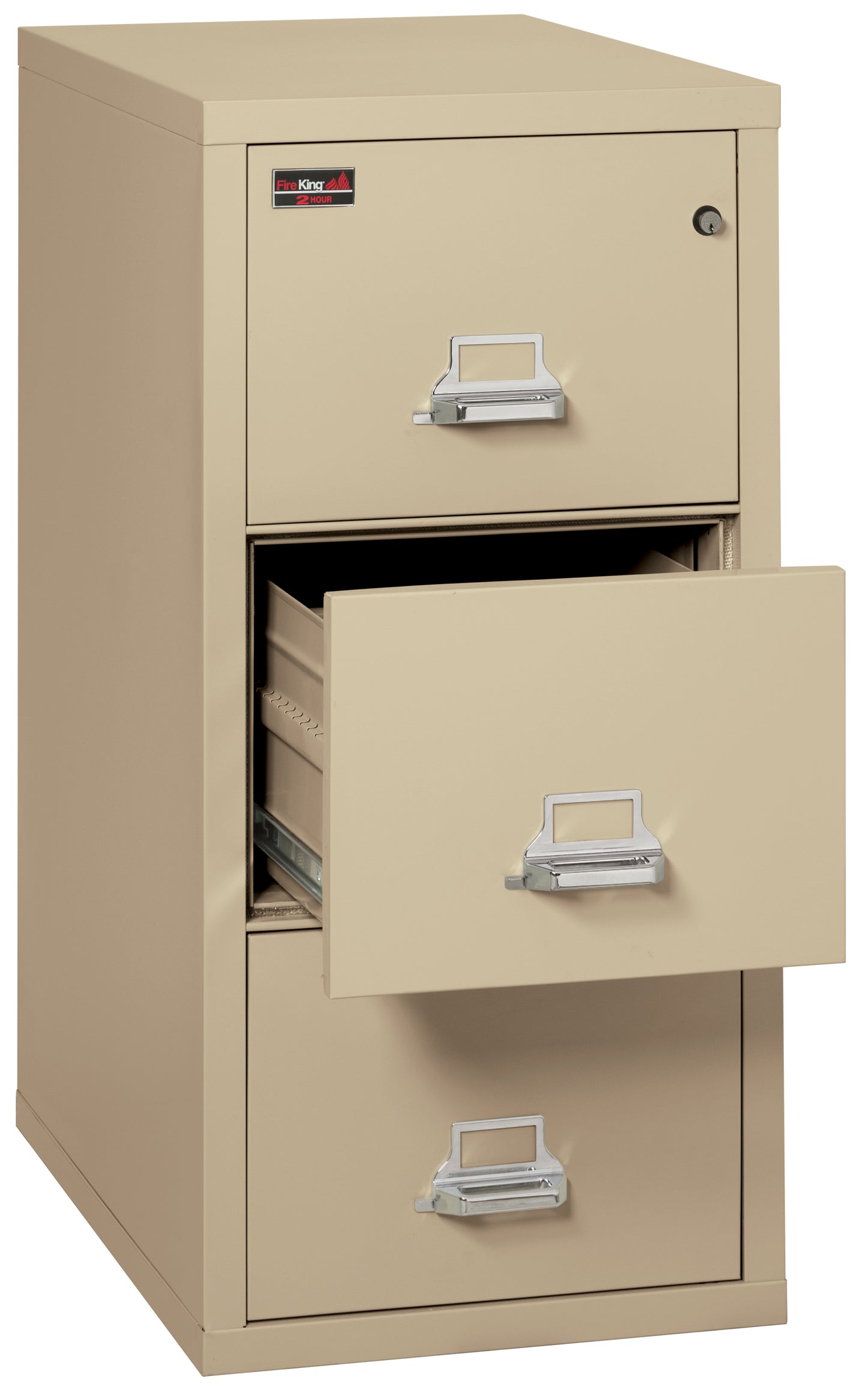 FireKing 2 Hour Fire Resistant File Cabinet - 3 Drawer Letter 31" Depth - Parchment