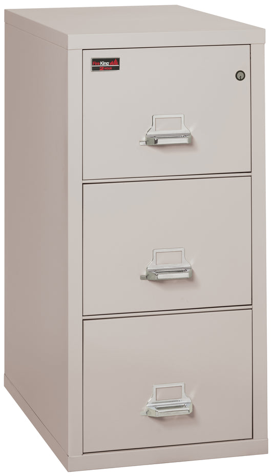 FireKing 2 Hour Fire Resistant File Cabinet - 3 Drawer Letter 31" Depth - Platinum