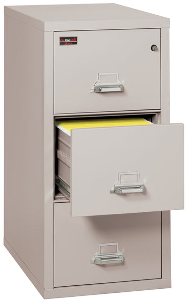 FireKing 2 Hour Fire Resistant File Cabinet - 3 Drawer Letter 31 Depth - Platinum