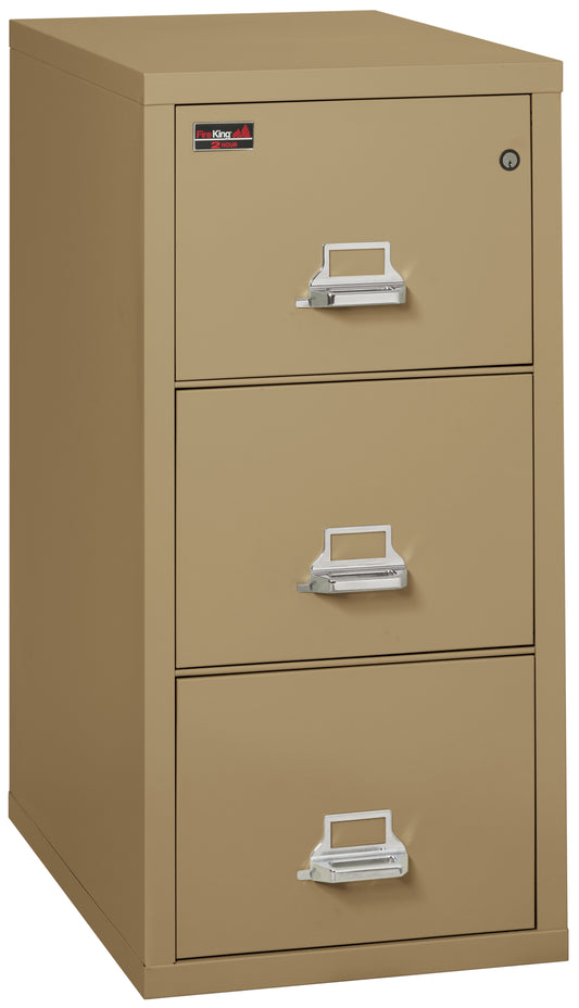 FireKing 2 Hour Fire Resistant File Cabinet - 3 Drawer Letter 31" Depth - Sand