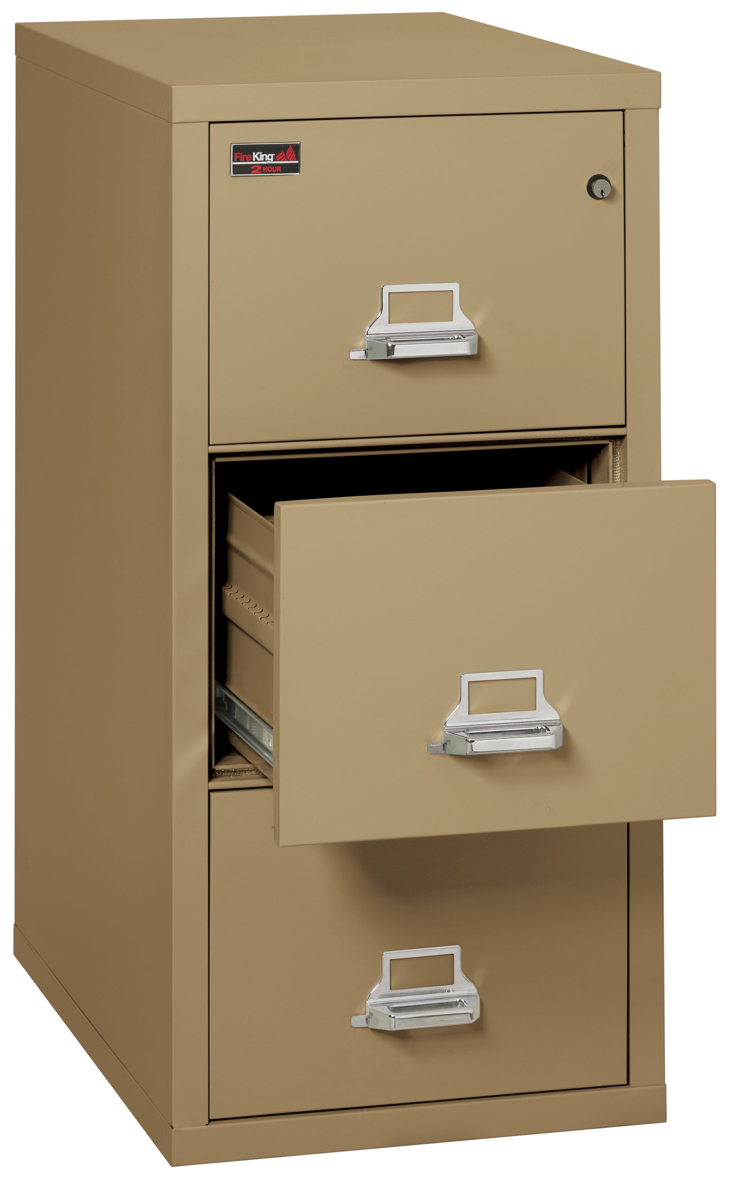 FireKing 2 Hour Fire Resistant File Cabinet - 3 Drawer Letter 31" Depth - Sand