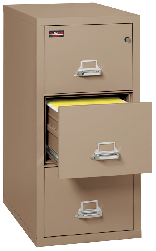 FireKing 2 Hour Fire Resistant File Cabinet - 3 Drawer Letter 31" Depth - Tan