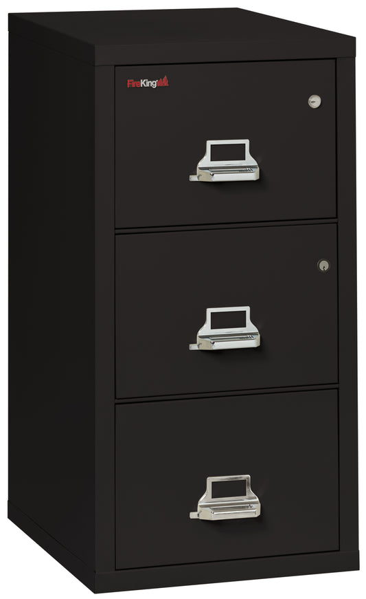 FireKing 3 Drawer Legal Safe-in-a-File Cabinet - Black