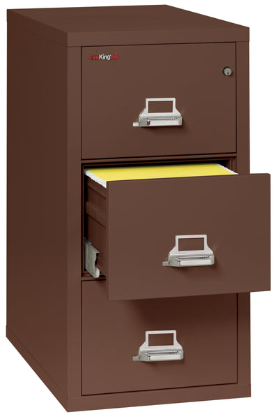 FireKing 1 Hour Fire Resistant File Cabinet - 3 Drawer Legal 31 Depth - Brown