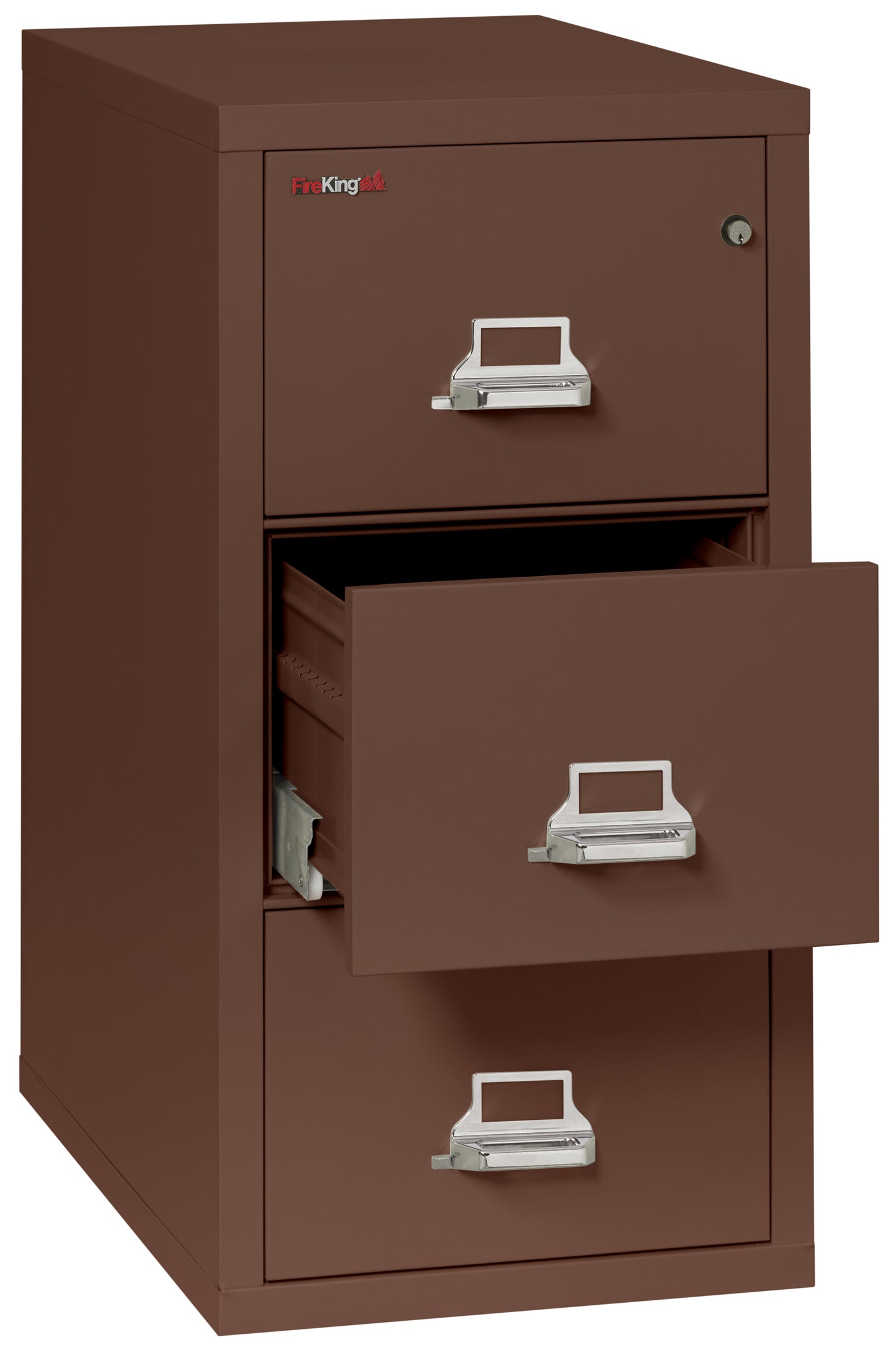 FireKing 1 Hour Fire Resistant File Cabinet - 3 Drawer Legal 31" Depth - Brown