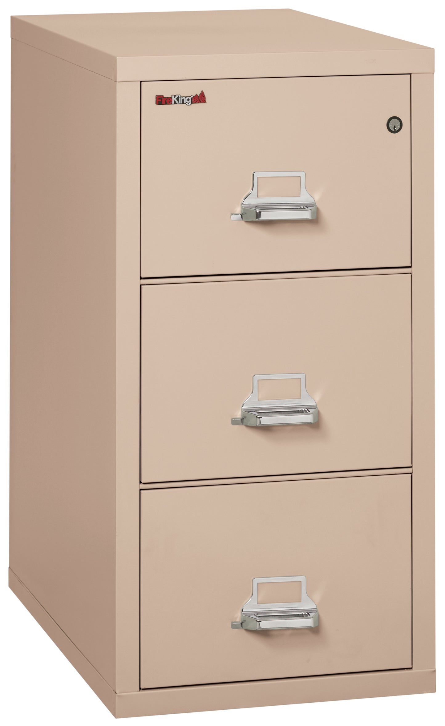 FireKing 1 Hour Fire Resistant File Cabinet - 3 Drawer Legal 31" Depth - Champagne