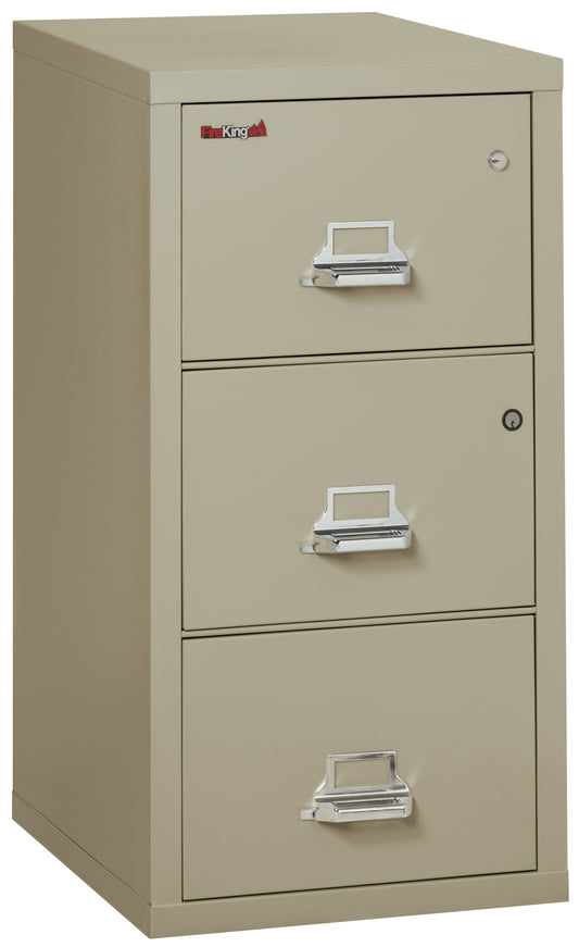 FireKing 3 Drawer Legal Safe-in-a-File Cabinet - Pewter