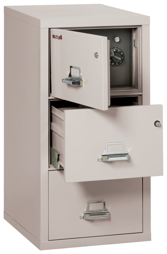 FireKing 3 Drawer Legal Safe-in-a-File Cabinet - Platinum