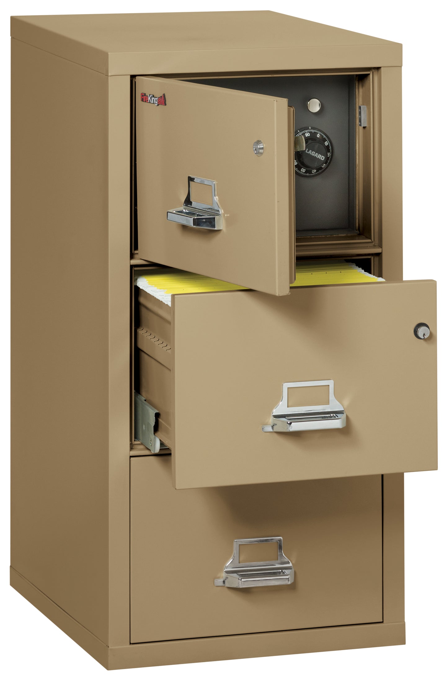 FireKing 3 Drawer Legal Safe-in-a-File Cabinet - Sand