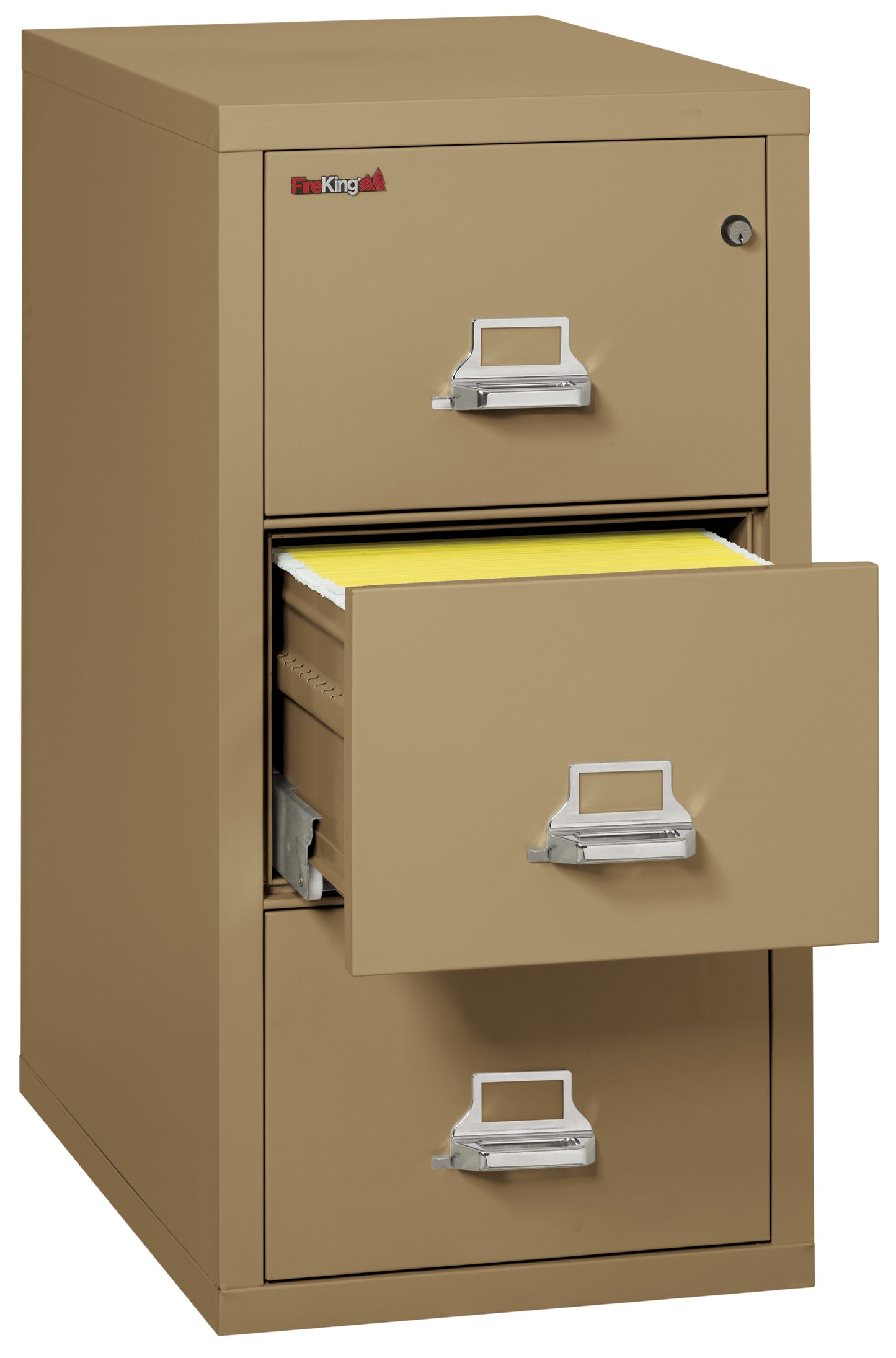 FireKing 1 Hour Fire Resistant File Cabinet - 3 Drawer Legal 31" Depth - Sand