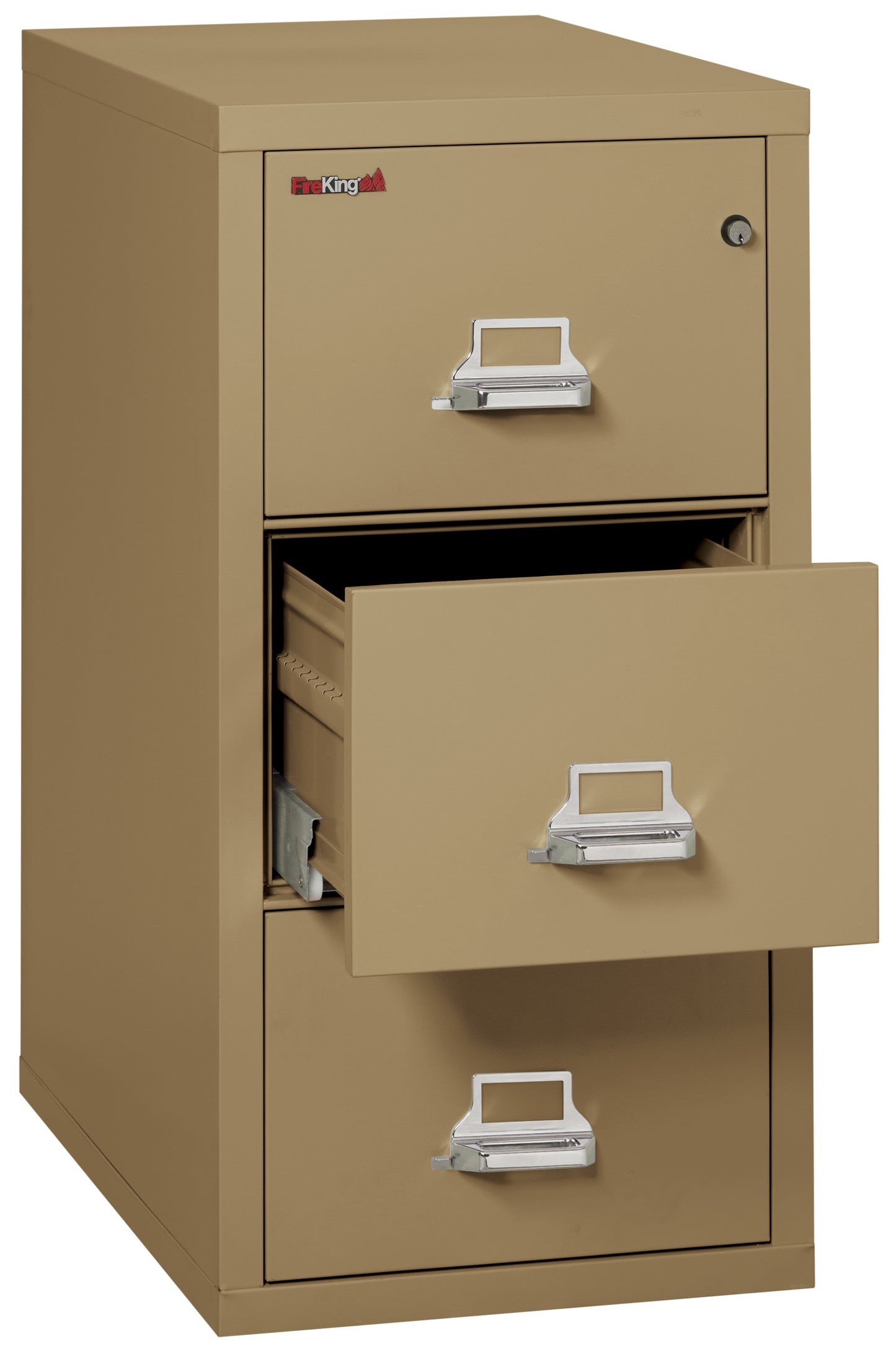 FireKing 1 Hour Fire Resistant File Cabinet - 3 Drawer Legal 31" Depth - Sand