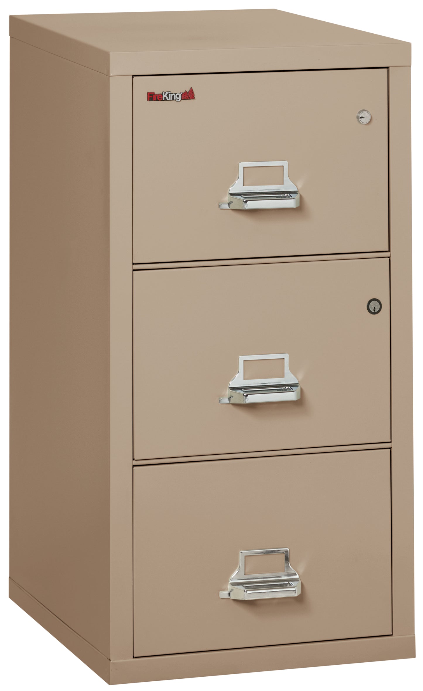 FireKing 1 Hour Fire Resistant File Cabinet - 3 Drawer Legal 31" Depth - Taupe