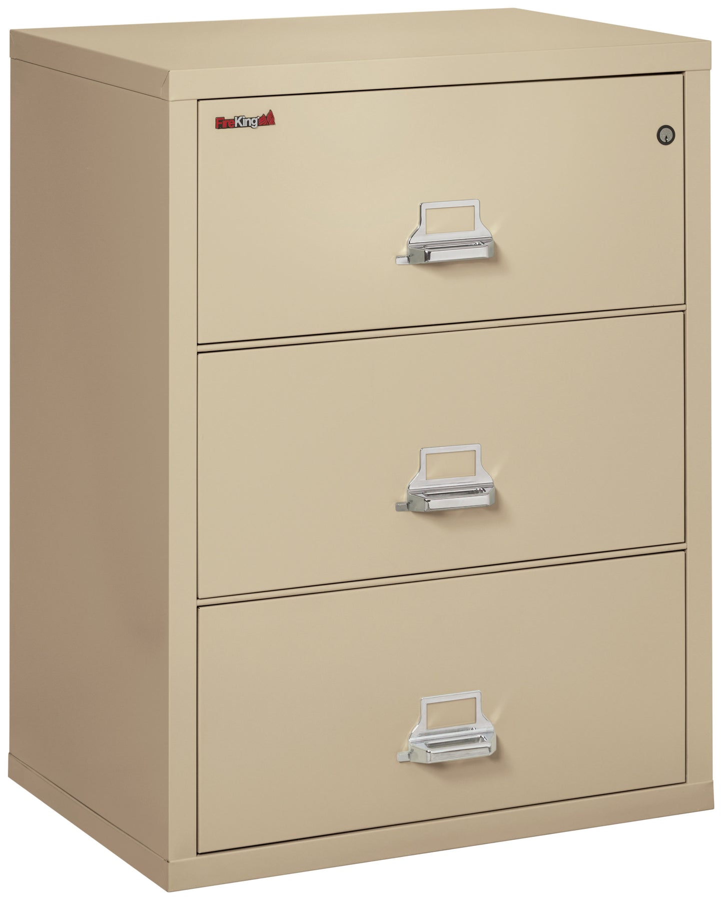 FireKing Fire Resistant File Cabinet - 3 Drawer Lateral 31" Wide - Parchment