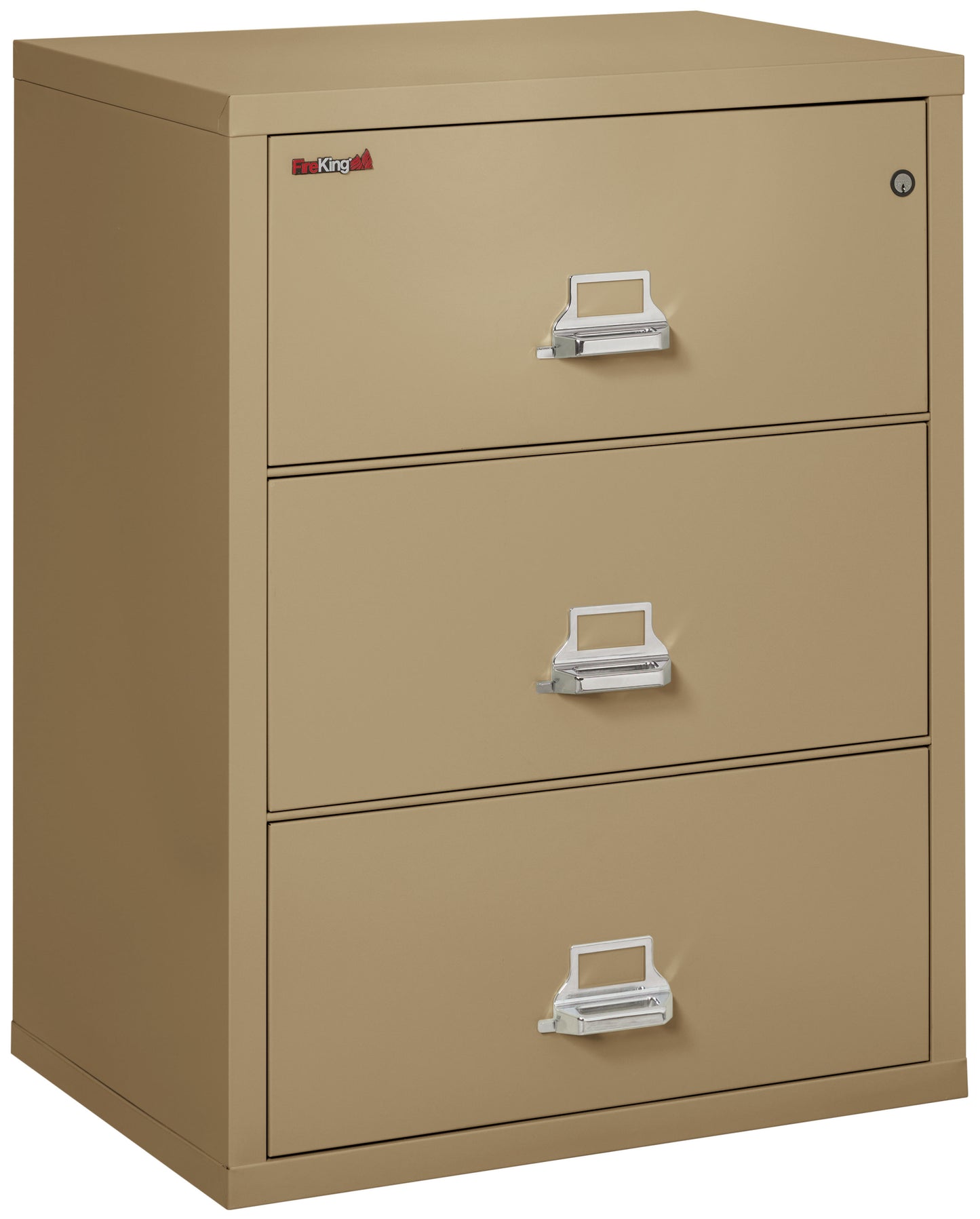 FireKing Fire Resistant File Cabinet - 3 Drawer Lateral 31" Wide - Sand