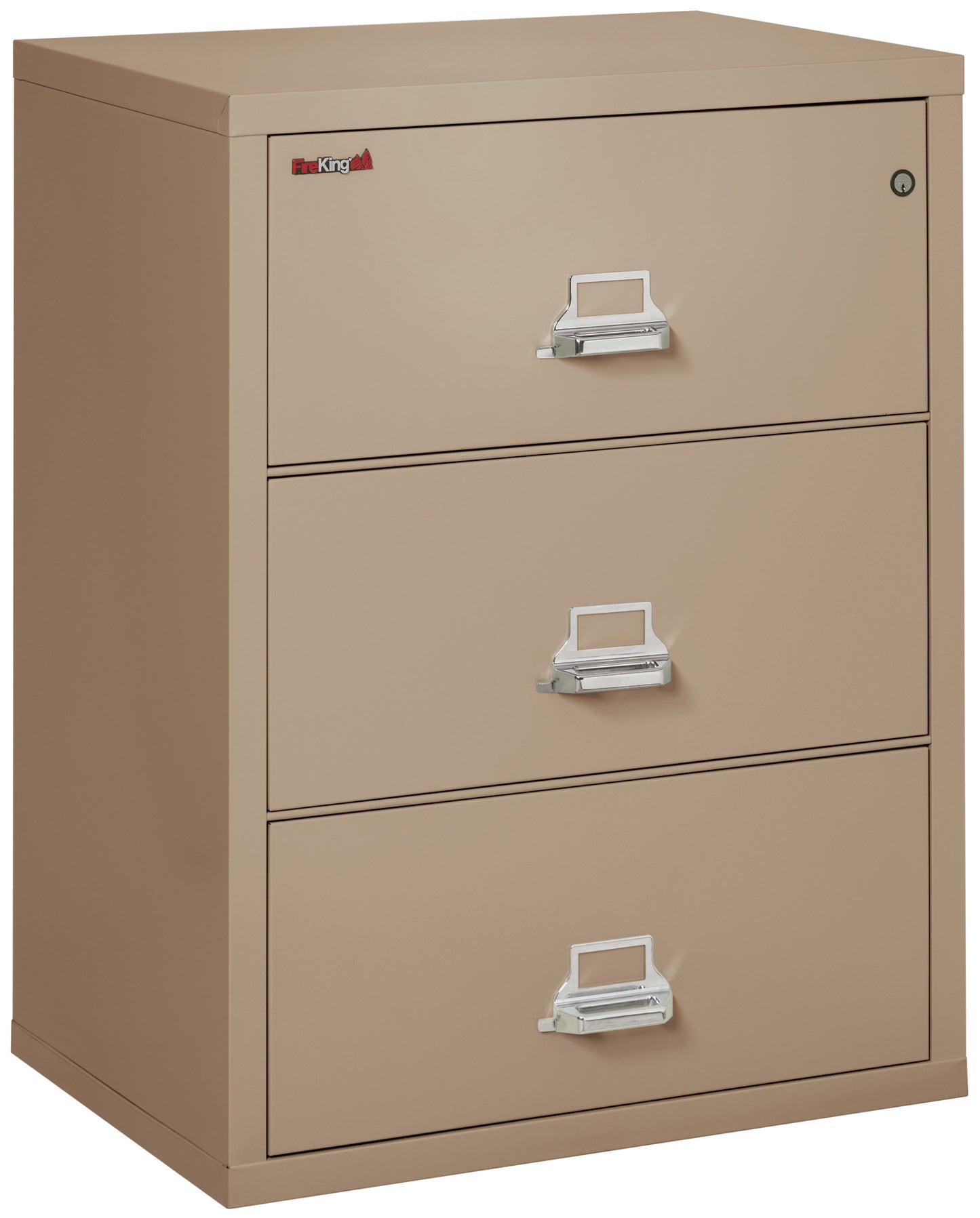 FireKing Fire Resistant File Cabinet - 3 Drawer Lateral 31" Wide - Taupe