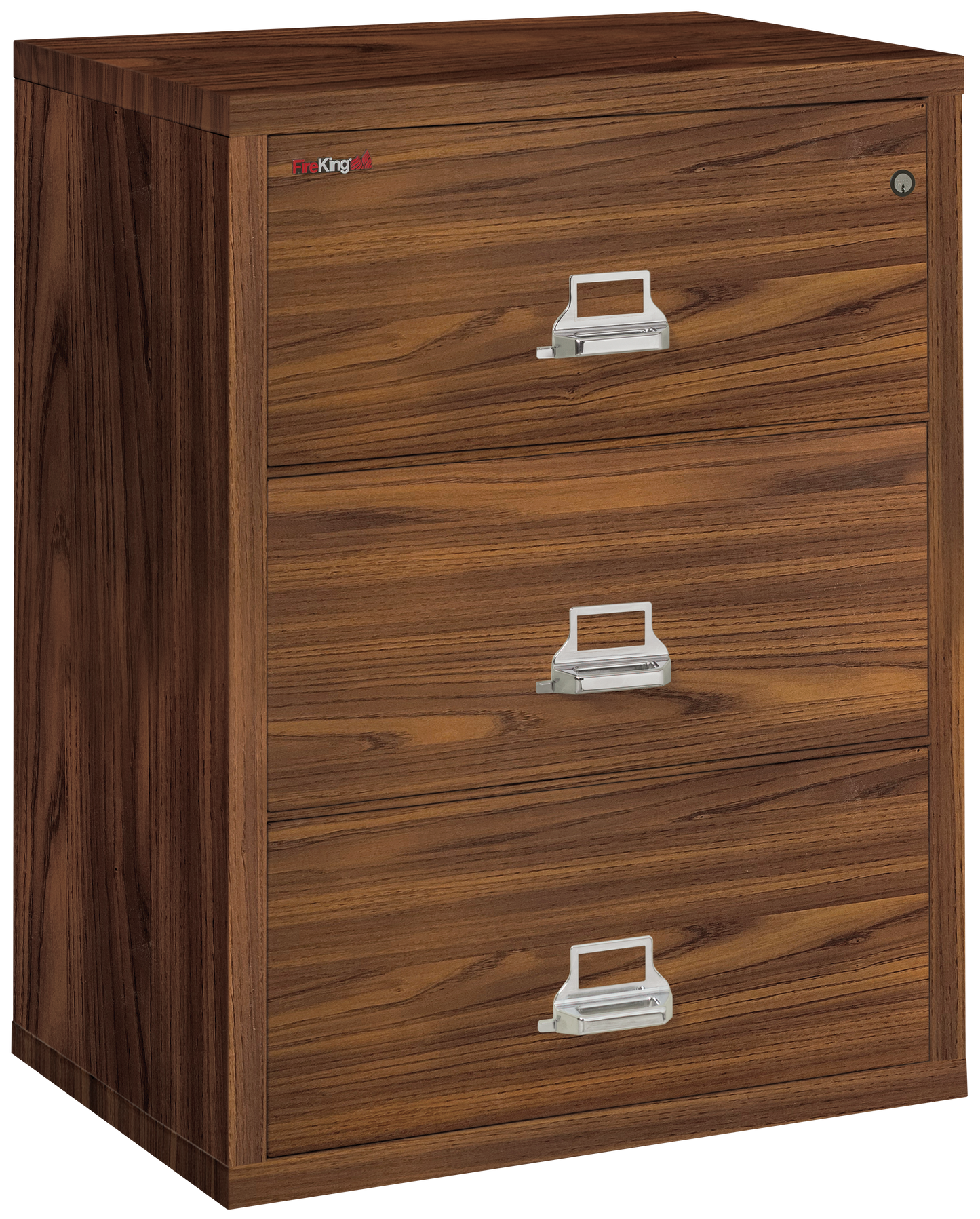 FireKing Fire Resistant File Cabinet - 3 Drawer Lateral 31" Wide - Light Chestnut