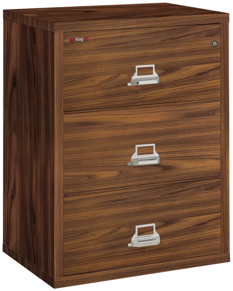 FireKing Fire Resistant File Cabinet - 3 Drawer Lateral 31 Wide - Light Chestnut