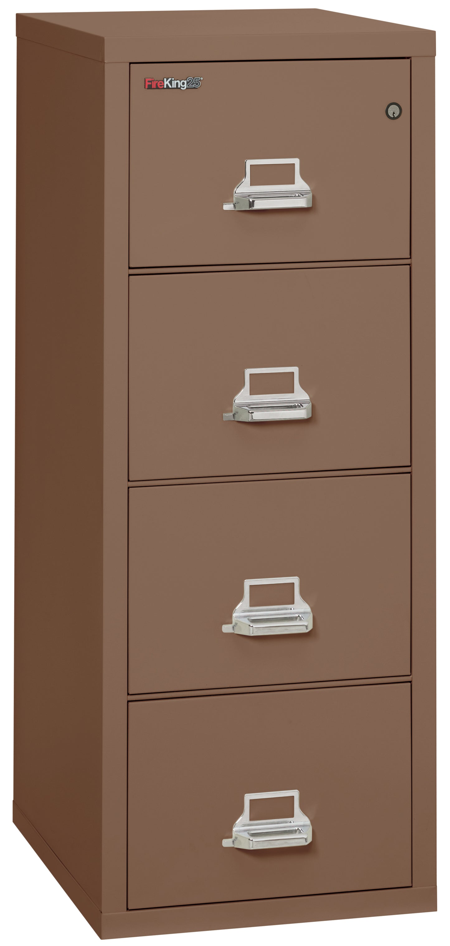 FireKing 1 Hour Fire Resistant File Cabinet - 4 Drawer Letter 25" Depth - Tan