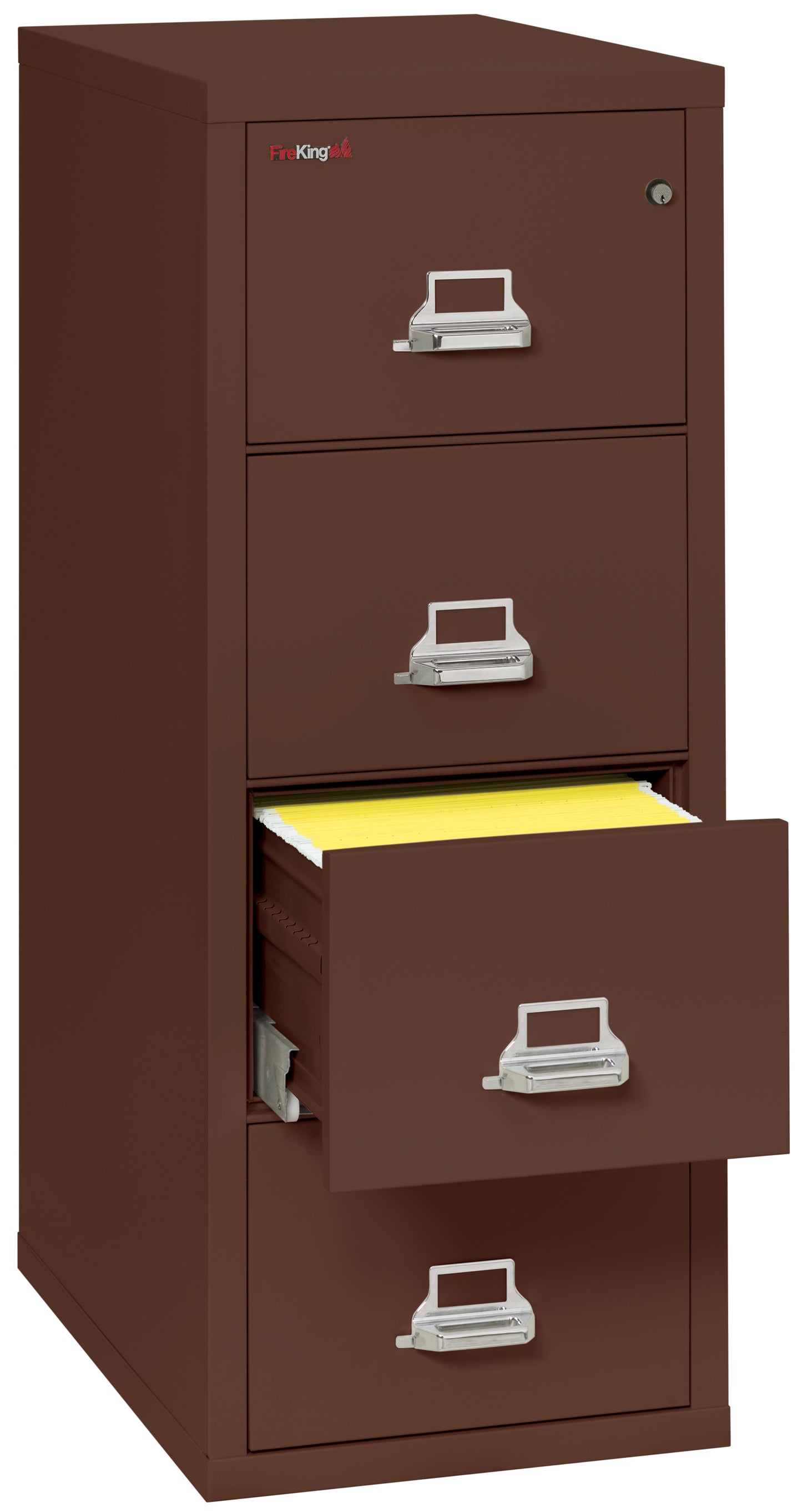 FireKing 1 Hour Fire Resistant File Cabinet - 4 Drawer Letter 31" Depth - Brown