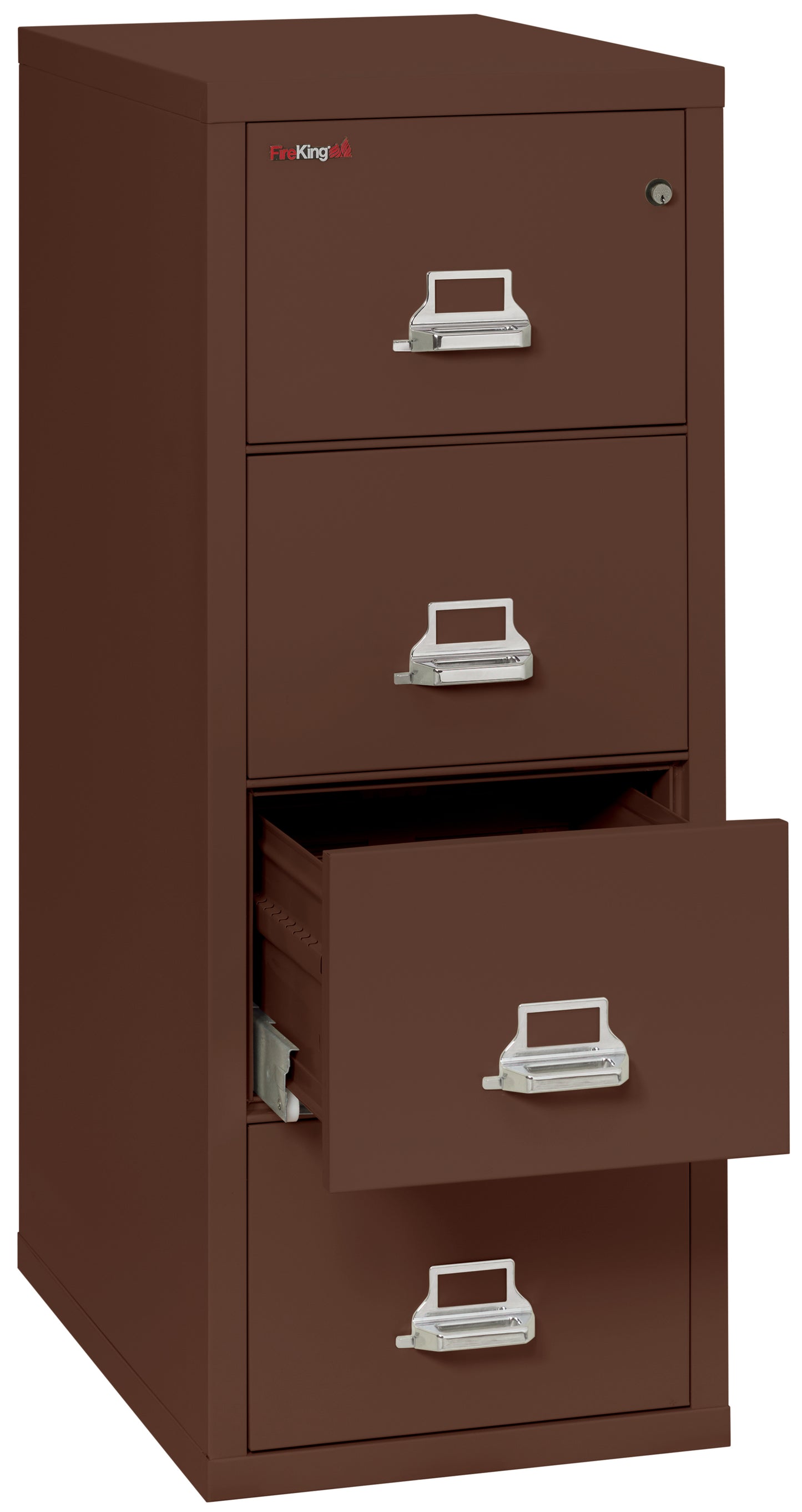 FireKing 1 Hour Fire Resistant File Cabinet - 4 Drawer Letter 31" Depth - Brown