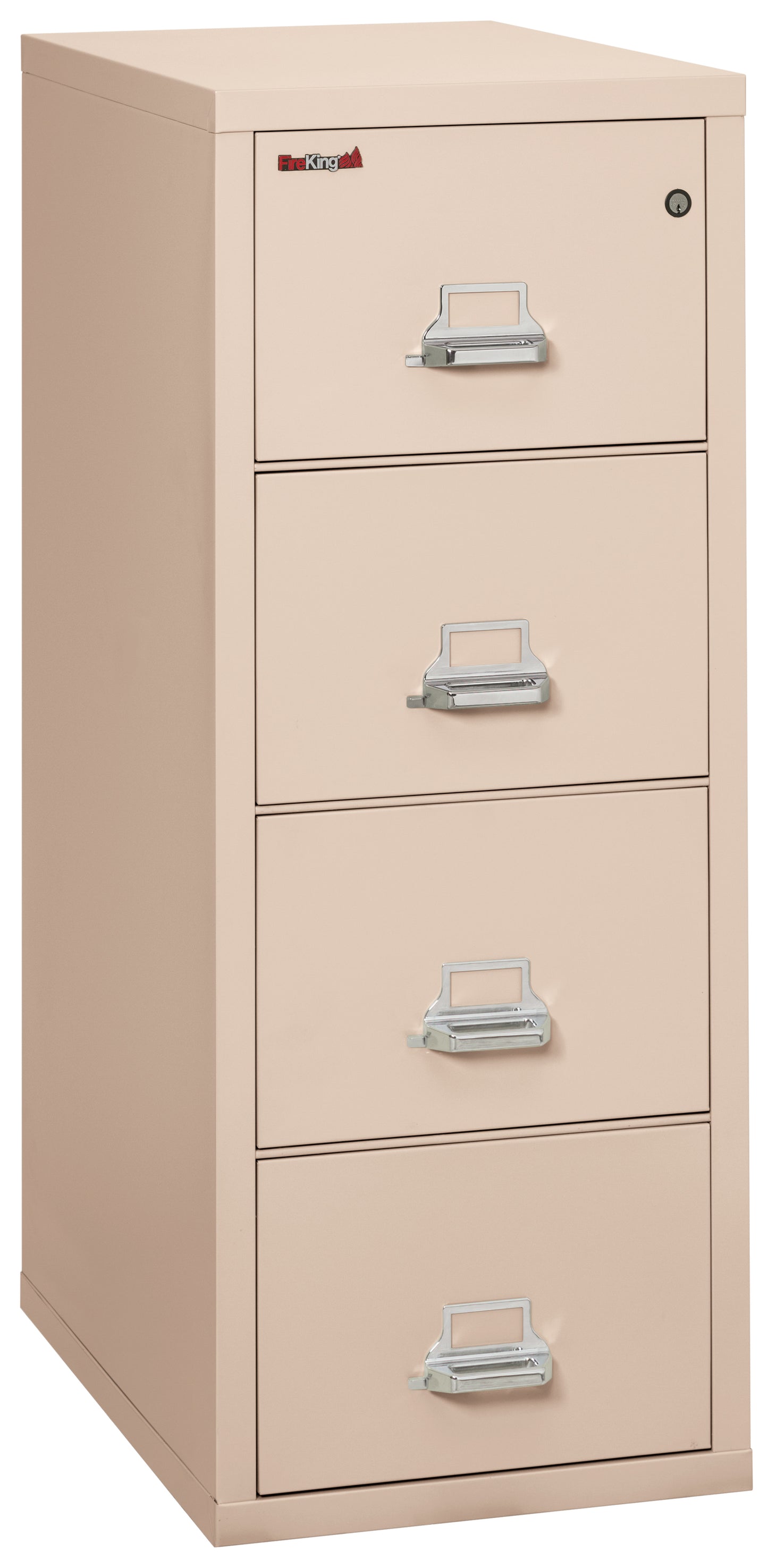 FireKing 1 Hour Fire Resistant File Cabinet - 4 Drawer Letter 31" Depth - Champagne