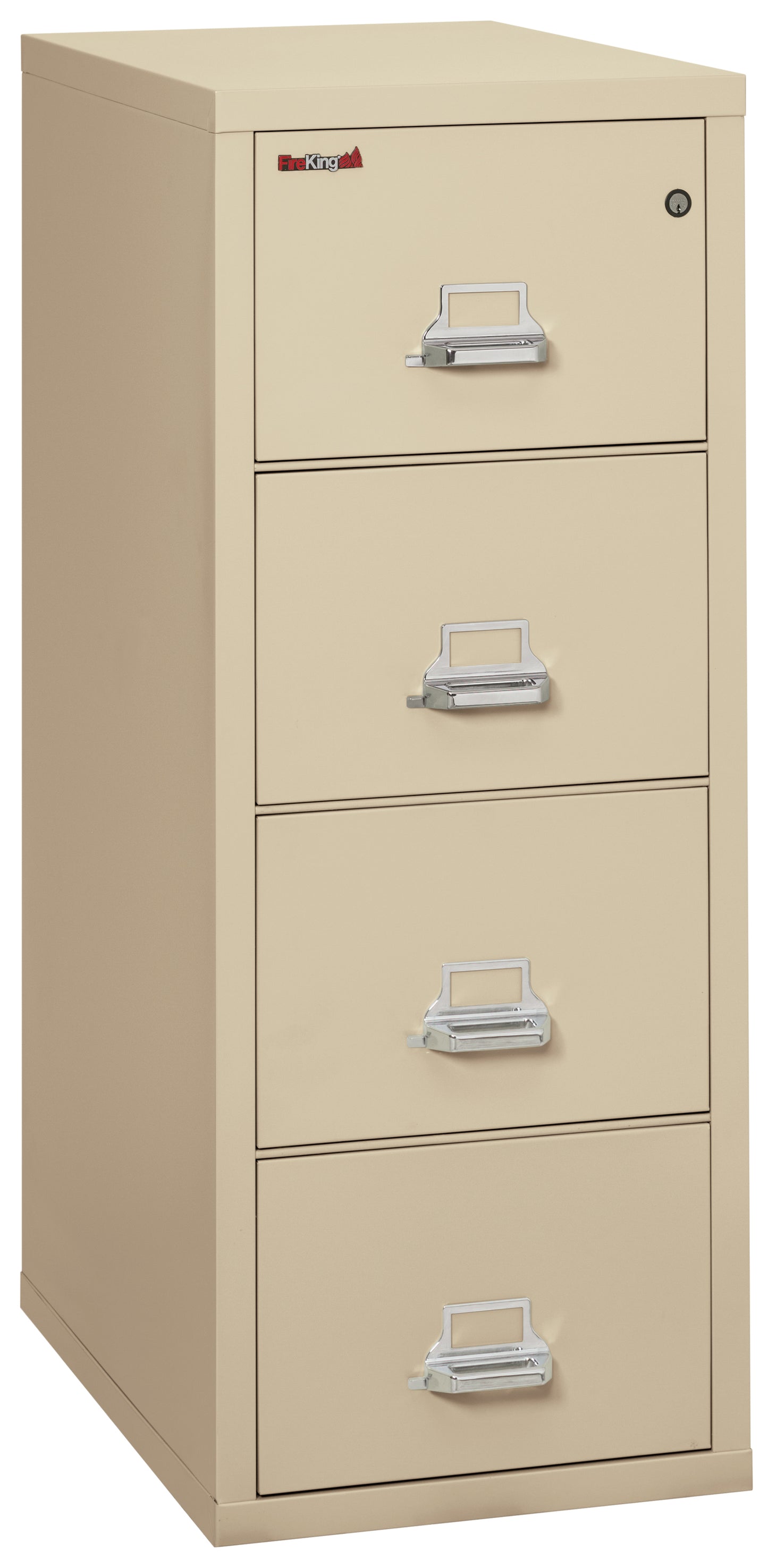 FireKing 1 Hour Fire Resistant File Cabinet - 4 Drawer Letter 31" Depth - Parchment