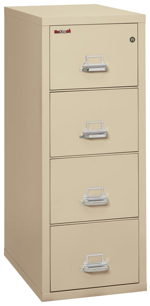 FireKing 1 Hour Fire Resistant File Cabinet - 4 Drawer Letter 31 Depth - Parchment