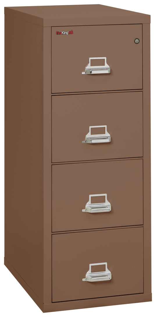 FireKing 1 Hour Fire Resistant File Cabinet - 4 Drawer Letter 31" Depth - Tan