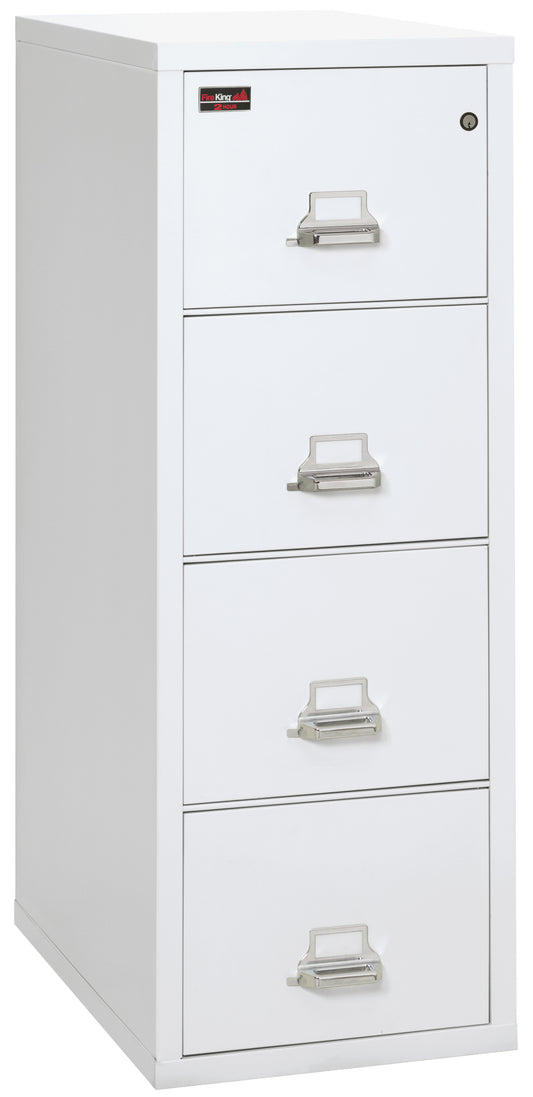 FireKing 2 Hour Fire Resistant File Cabinet - 4 Drawer Letter 31" Depth - Arctic White