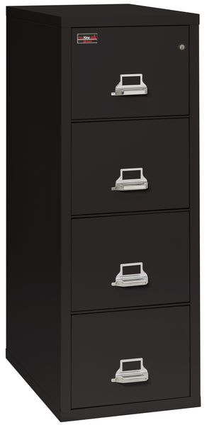 FireKing 2 Hour Fire Resistant File Cabinet - 4 Drawer Letter 31 Depth - Black