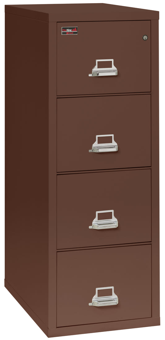 FireKing 2 Hour Fire Resistant File Cabinet - 4 Drawer Letter 31" Depth - Brown